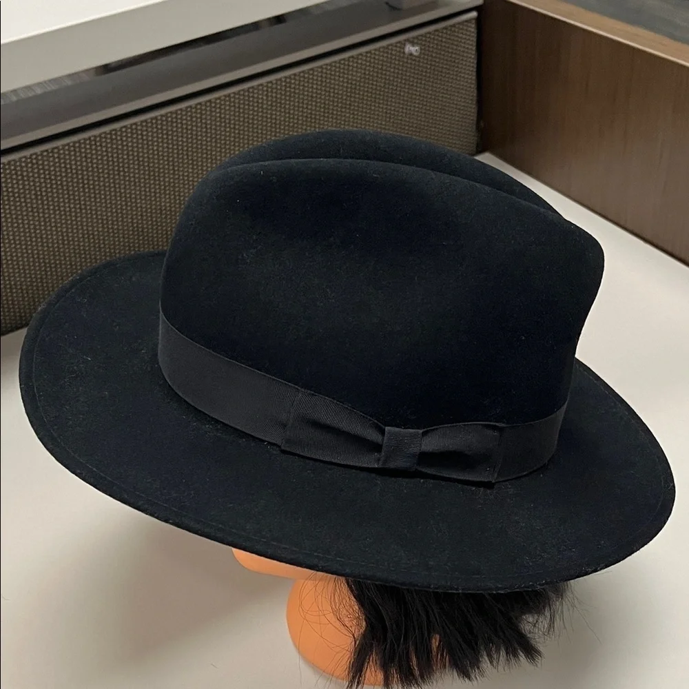 Bailey Co Black Wool Fedora Hat size XL